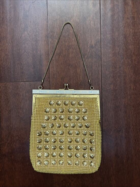 Handbags - Vintage Gold Candy Dot Hand Bag